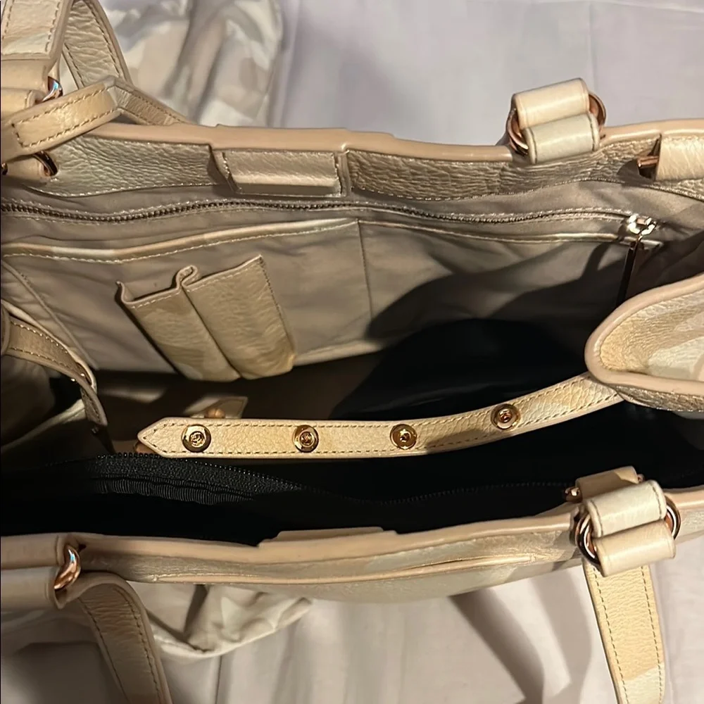 Beige and Tan Tote Bag - Picture 3 of 5